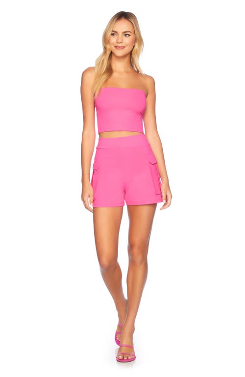 Shop Susana Monaco Cargo Shorts In Hot Pink