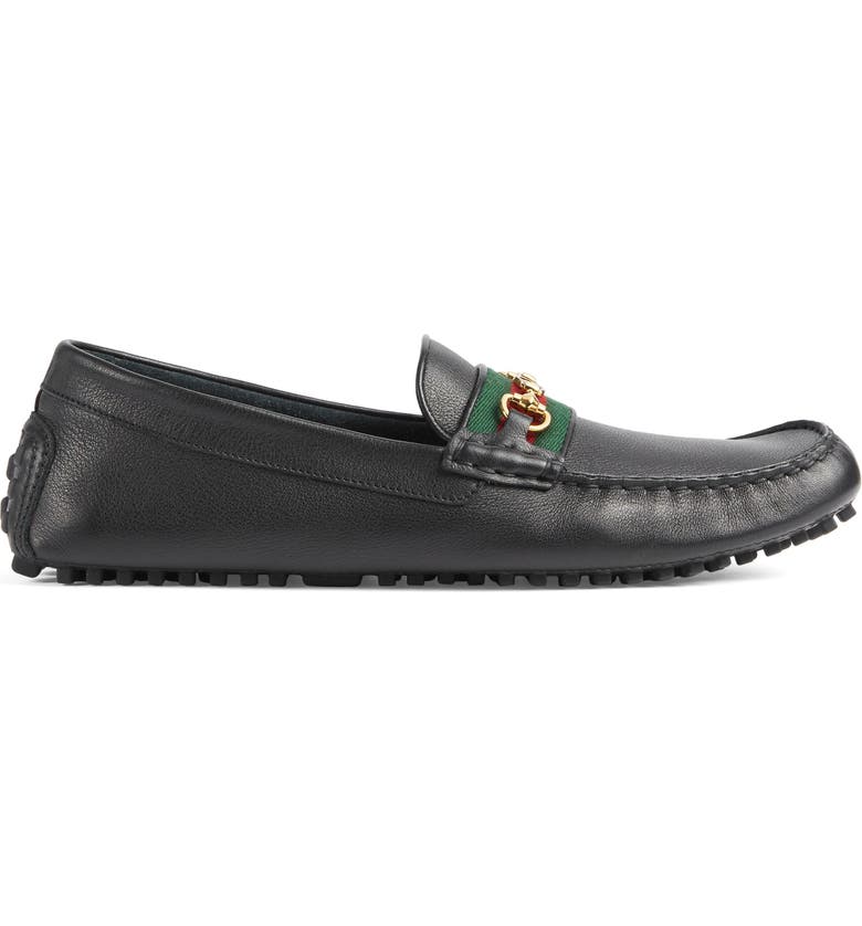 Gucci Ayrton Horsebit Web Driving Loafer | Nordstrom