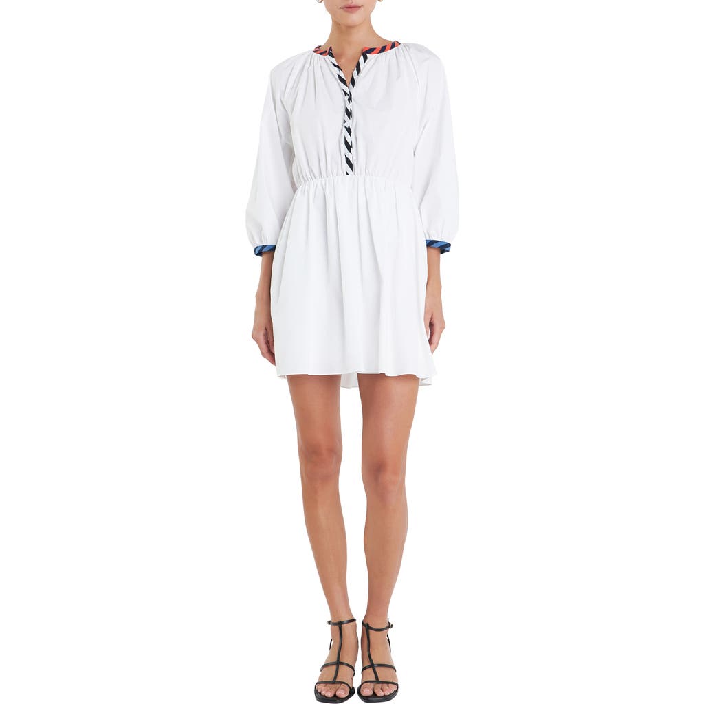 ENGLISH FACTORY ENGLISH FACTORY STRIPE POPLIN MINIDRESS
