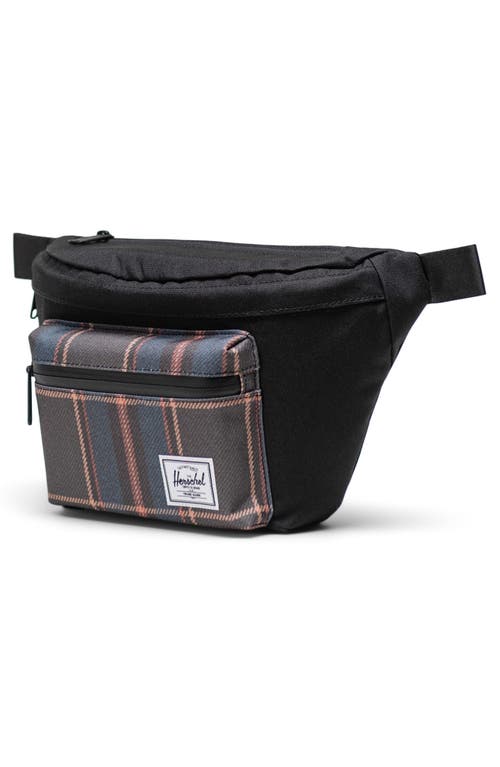 Herschel Supply Co . Pop Quiz Belt Bag In Black Winter Plaid