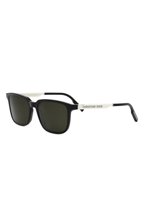 Shop Dior Tag Su 56mm Square Sunglasses In Black/other/green