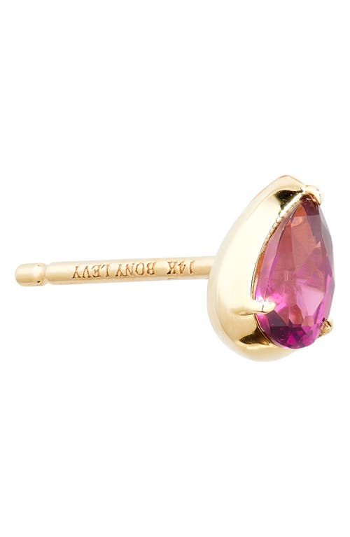 Bony Levy Garnet Teardrop Stud Earrings In 14k Yellow Gold