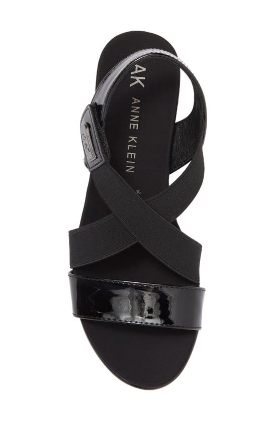 Shop Anne Klein Runit Wedge Platform Sandal In Black