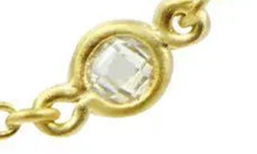 Freida Rothman Mini Bezel Station Necklace In Gold