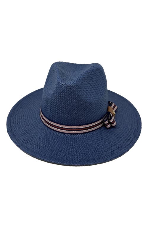 Shop Cole Haan Straw Fedora In Evening Blue