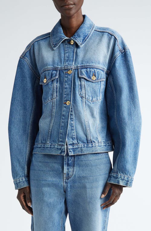 Jacquemus La Veste De-nîmes Denim Trucker Jacket In Blue/tabac 2