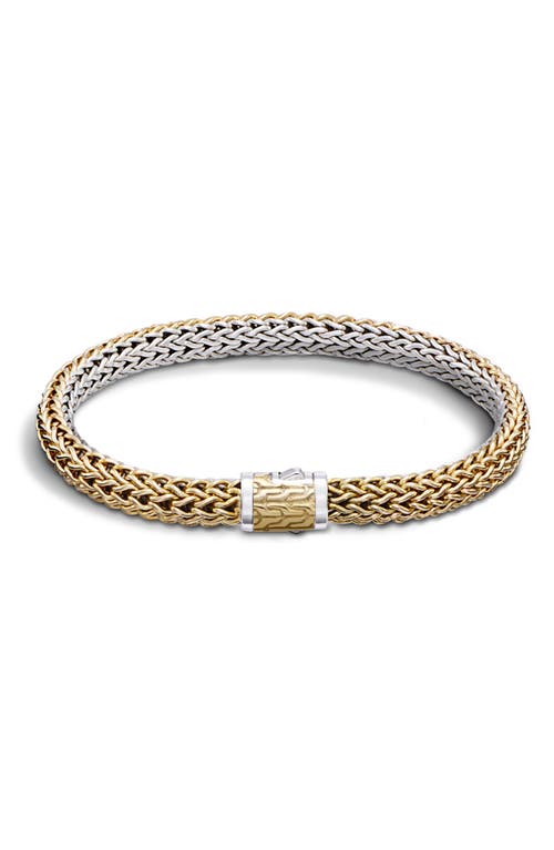 John Hardy Classic Chain Two-tone Small Reversible Bracelet In Silver/yellow Gold
