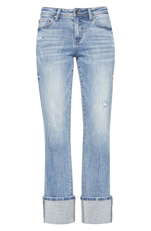 Bayeas Flora Deep Cuff Straight Jeans In Stellar
