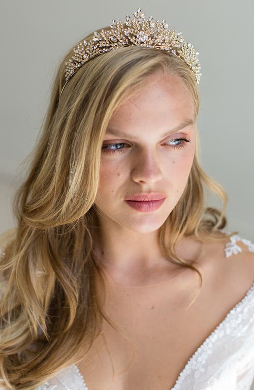 Brides And Hairpins Brides & Hairpins Karissa Crystal Crown In Gold