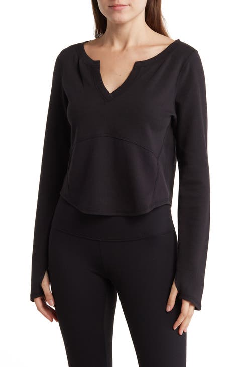 ZELLA Women's Short Sleeve Scoop Neck Activewear Top S Black