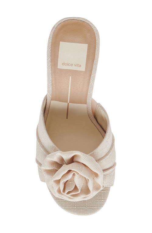 Shop Dolce Vita Bienna Flower Sandal In Ivory Linen