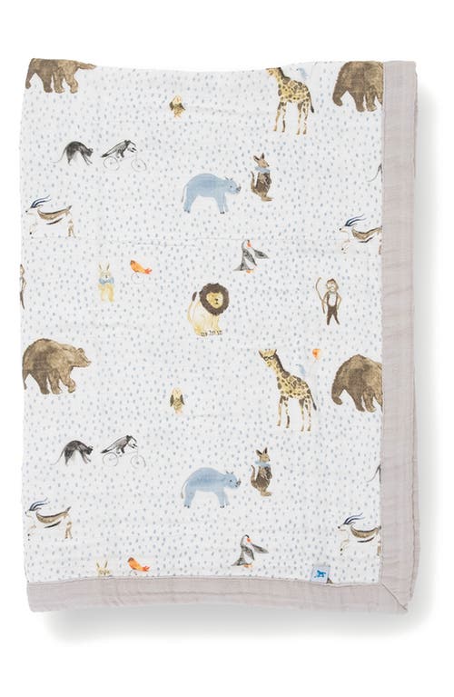 little unicorn Cotton Muslin Baby Quilt in Party Animals at Nordstrom