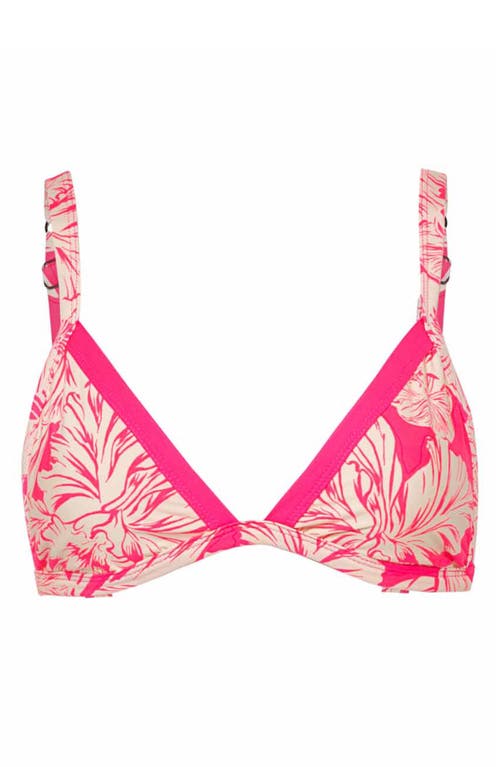 Maaji Rewind Fixed Triangle Bikini Top In Pink Blossom In Pink