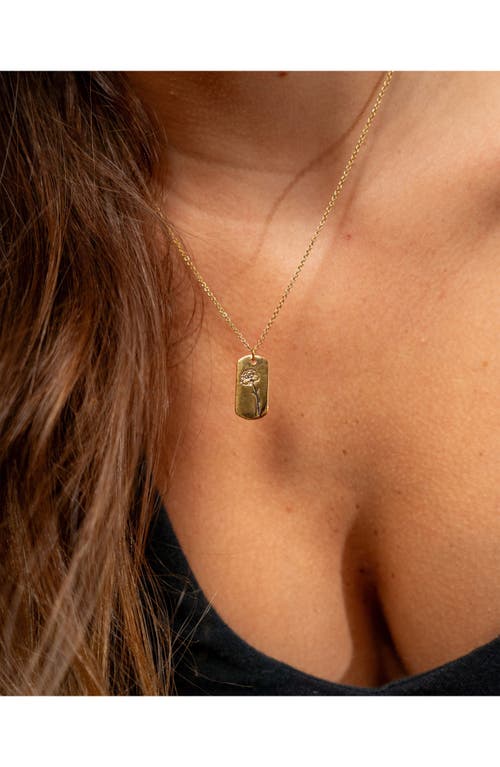 Sterling Forever Birth Flower Pendant Necklace In Gold/january