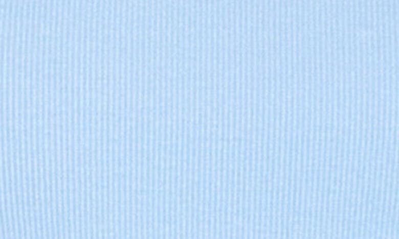 Shop English Factory Mix Media Ruffle Sleeve Cotton Rib Top In Powder Blue