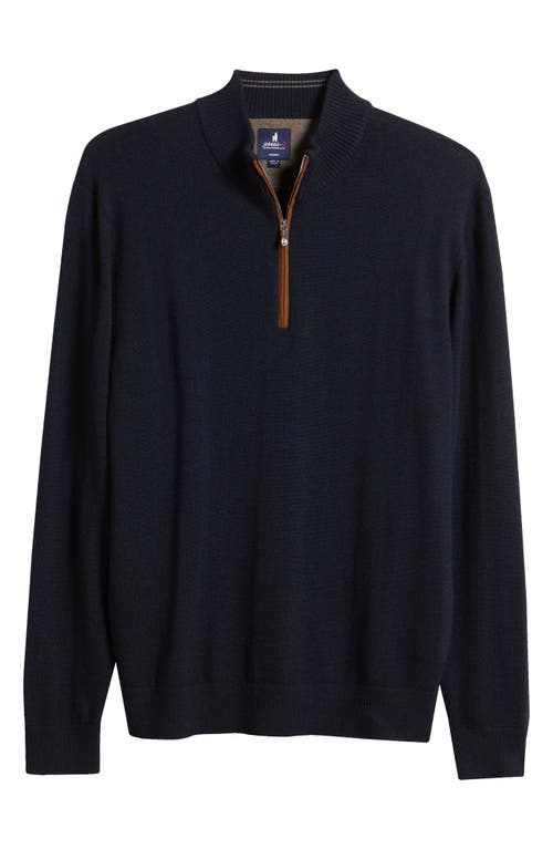 Shop Johnnie-o Raynor Half Zip Wool Sweater In Shanty