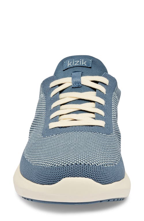 Shop Kizik Athens Hands Free Knit Sneaker In Blue Mist