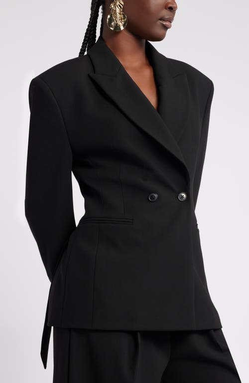 Shop Nordstrom X Harlem's Fashion Row Megan Renee Structured Double Breasted Blazer In Black