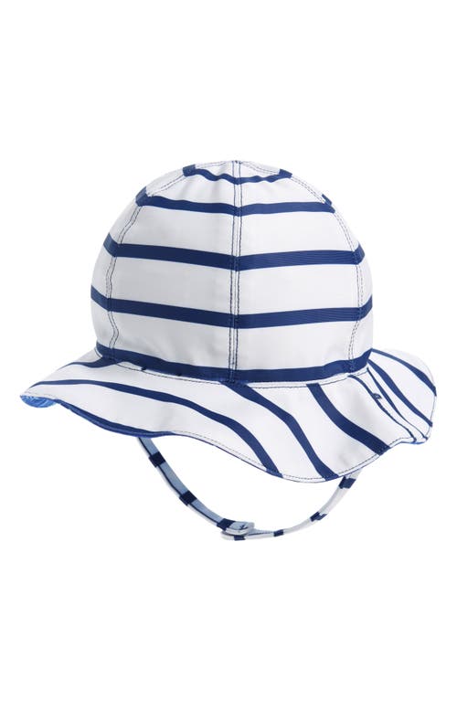 Tucker + Tate Reversible Bucket Hat in Blue Twilight Stripe- Sharks