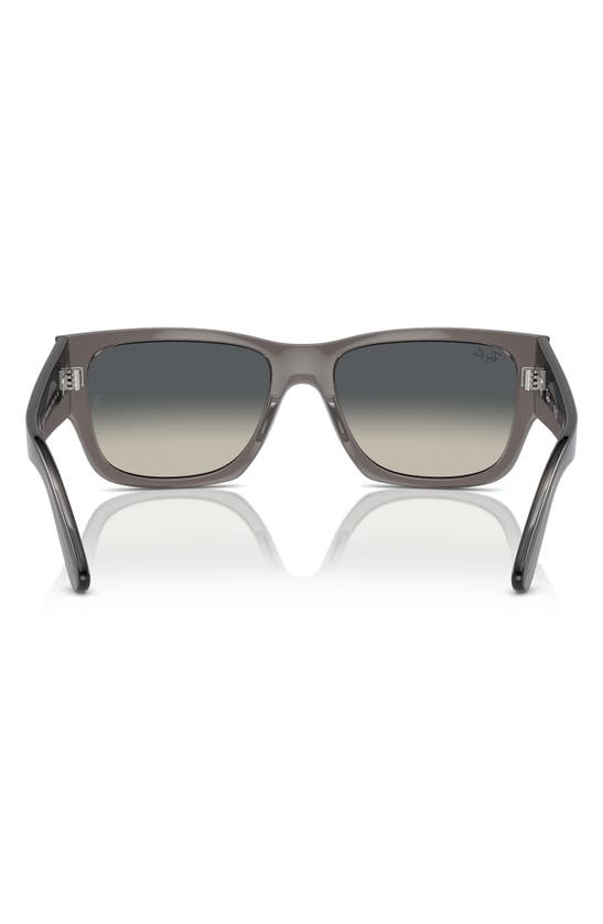 Ray Ban Carlos 56mm Polarized Rectangular Sunglasses In Grey Flash