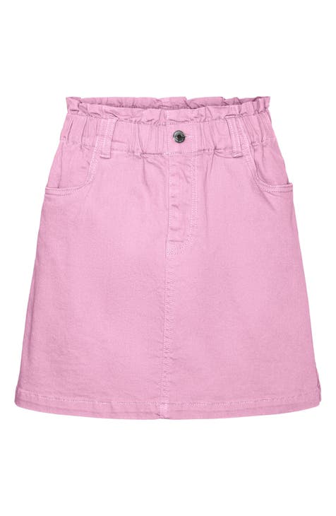 Pink Tartan Faux Leather Fringe Skirt, $295, Nordstrom