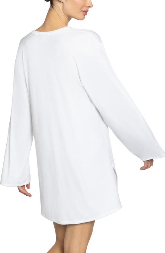 Shop Robin Piccone Amy Long Sleeve Cover-up Tunic In White