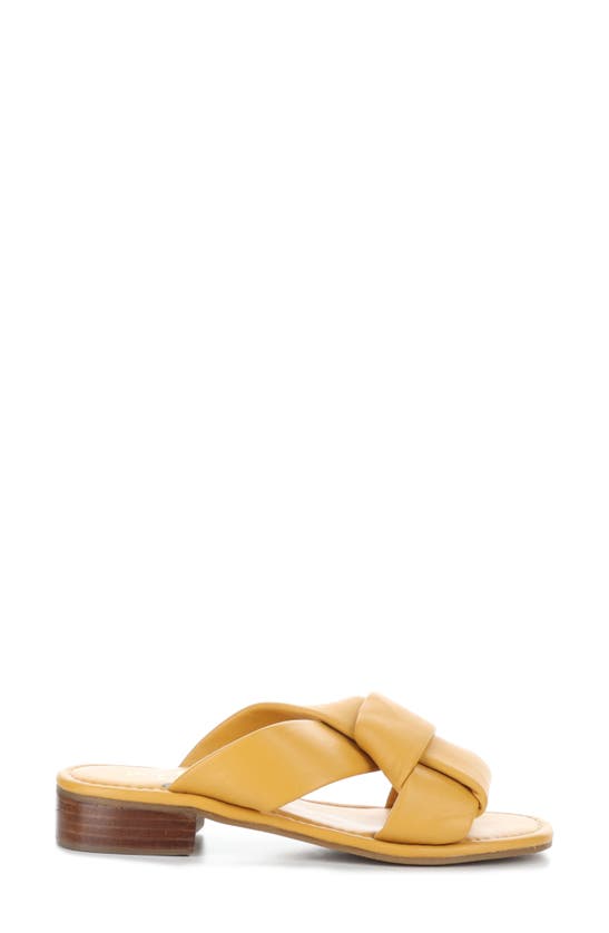 Shop Bos. & Co. Knick Slide Sandal In Mustard Nappa