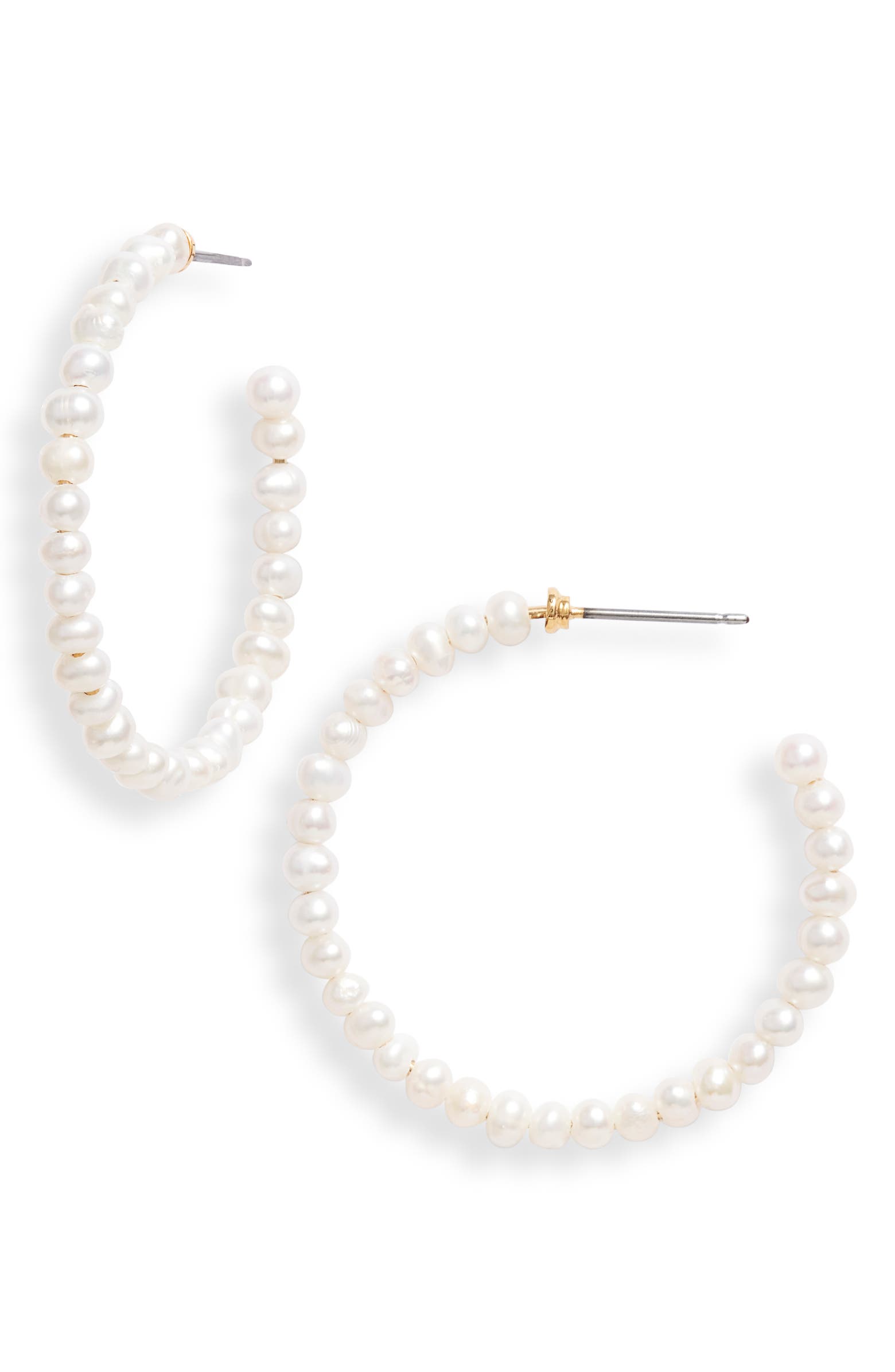 Lele Sadoughi Medium Pearl Hoop Earrings | Nordstrom