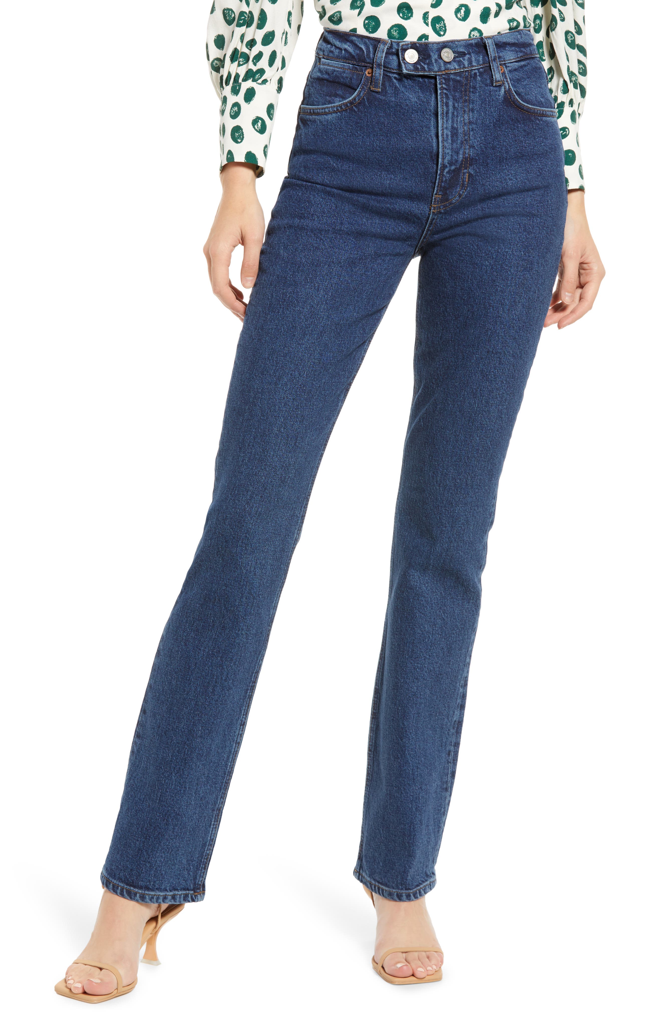 Reformation Donna High Waist Bootcut Jeans in Amani at Nordstrom, Size 29
