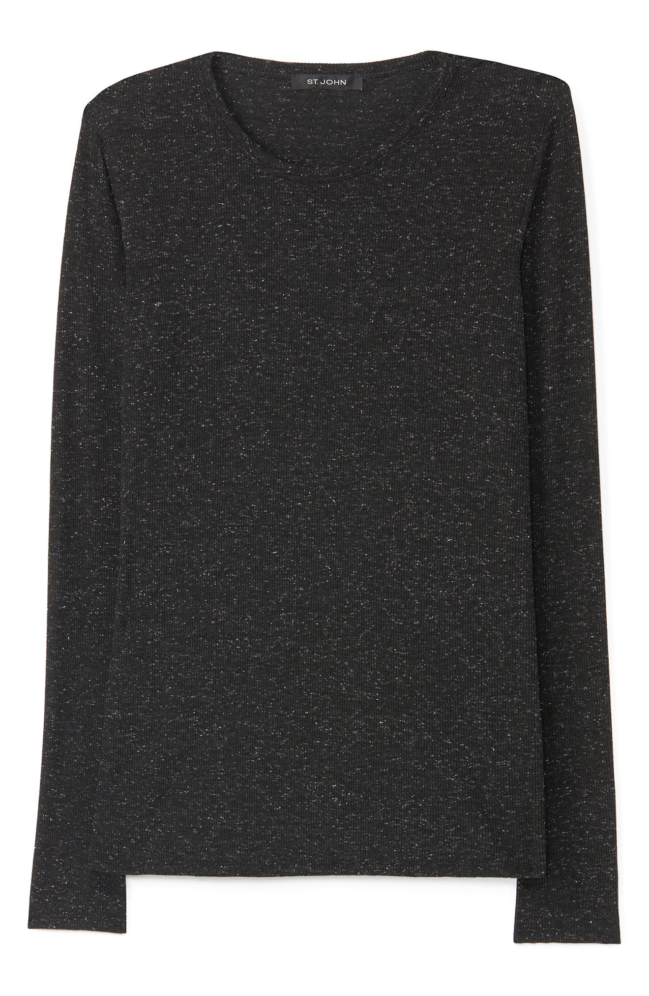 Long Sleeve Sparkle Rib Knit Top 