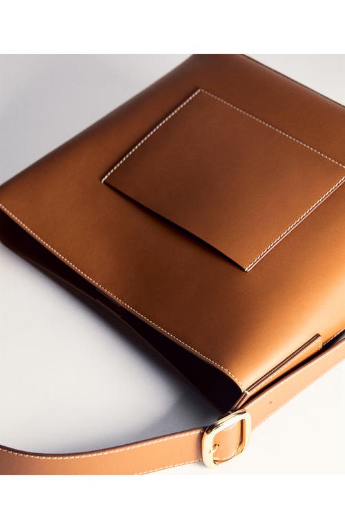 MANGO MANGO LEATHER SHOPPER TOTE