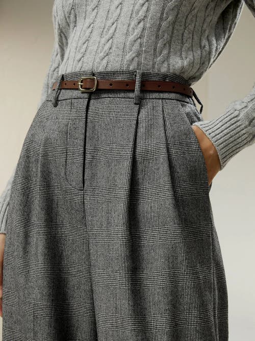 LILYSILK LILYSILK WIDE LEG WOOL-FLANNEL SUIT TROUSERS