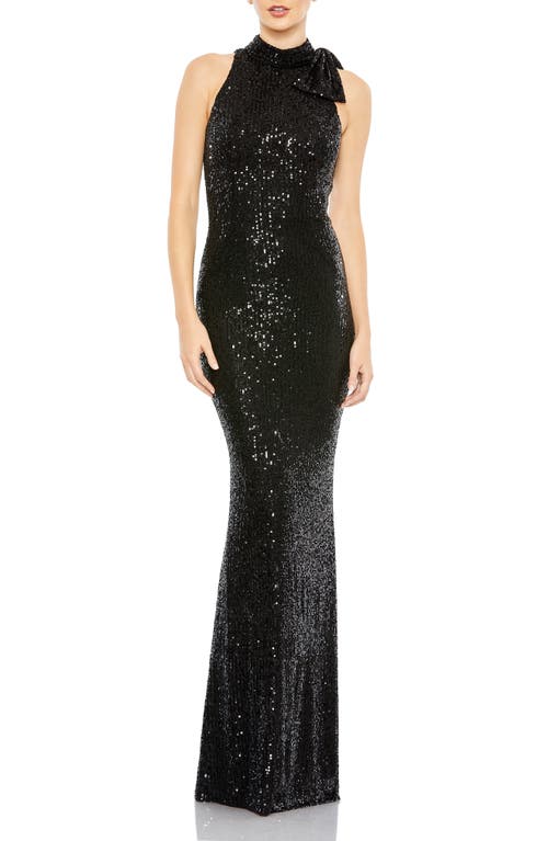 Mac Duggal Mock Neck Sequin Sheath Gown at Nordstrom,