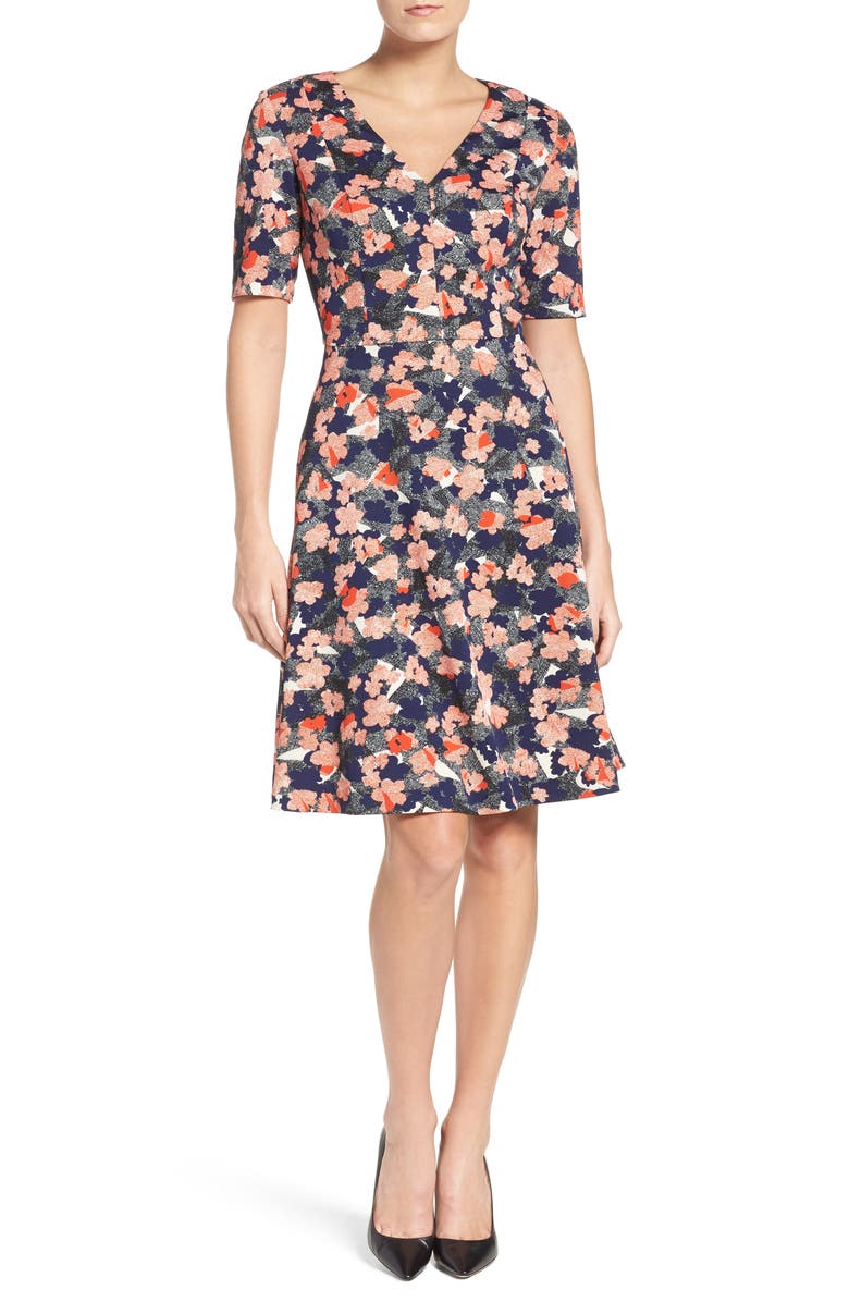 Donna Morgan Floral Fit & Flare Dress (Regular & Petite) | Nordstrom