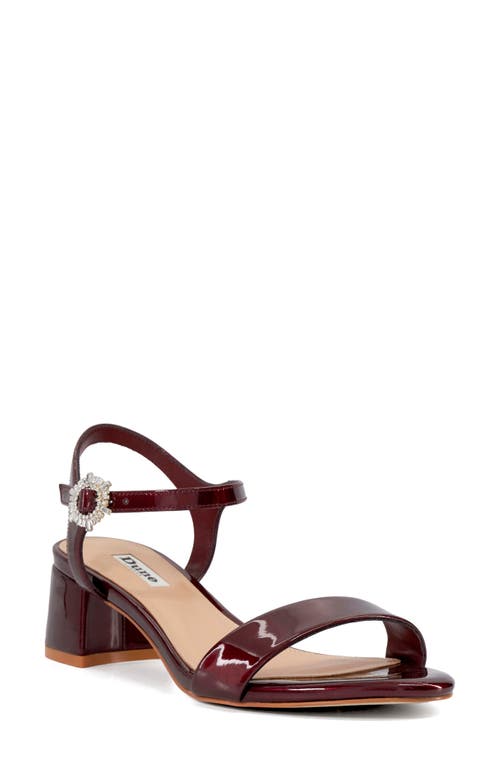 Dune London Measure Ankle Strap Sandal In Red