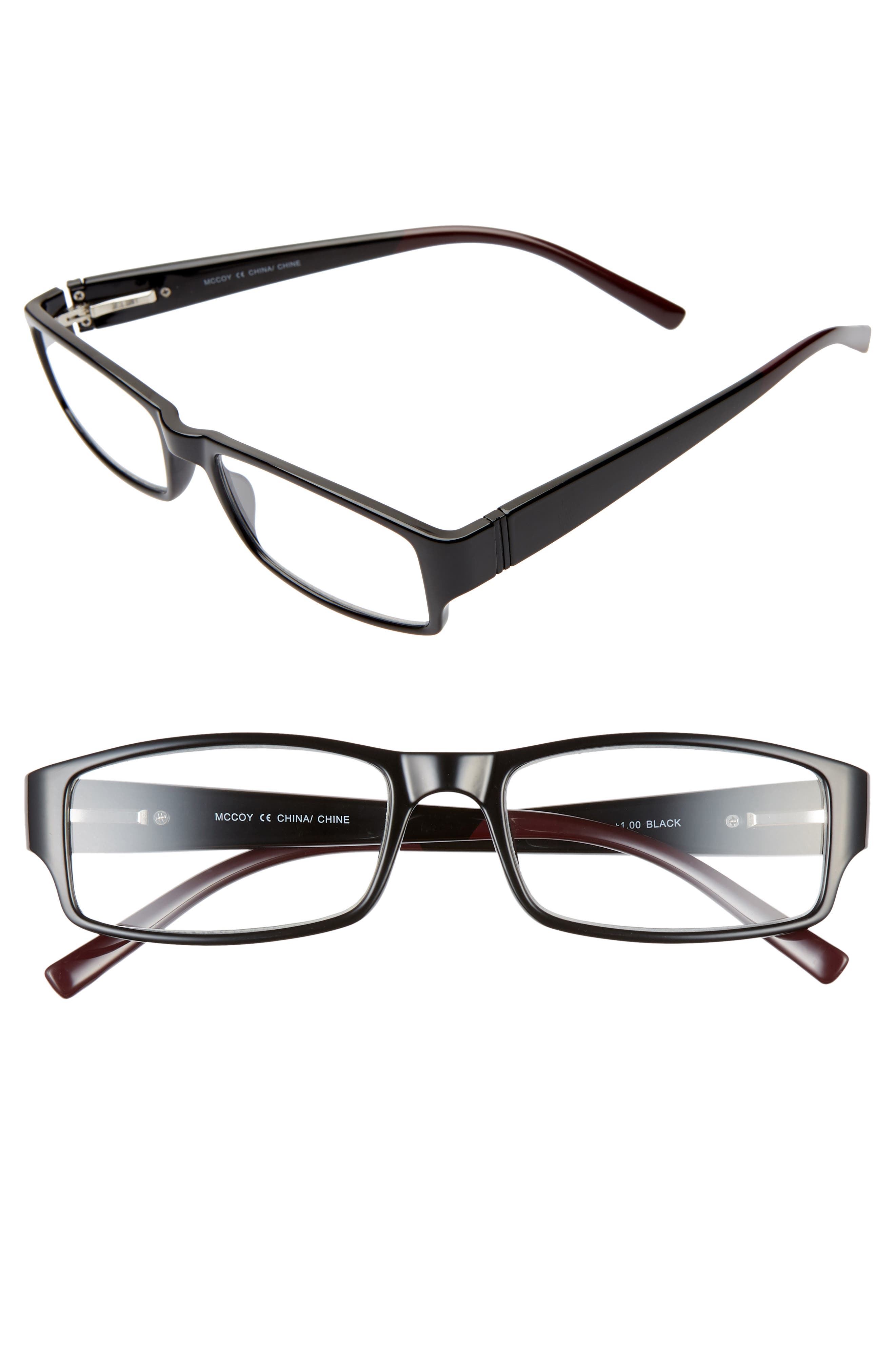 Nordstrom Men's Shop McCoy 56mm Square Reading Glasses Nordstrom