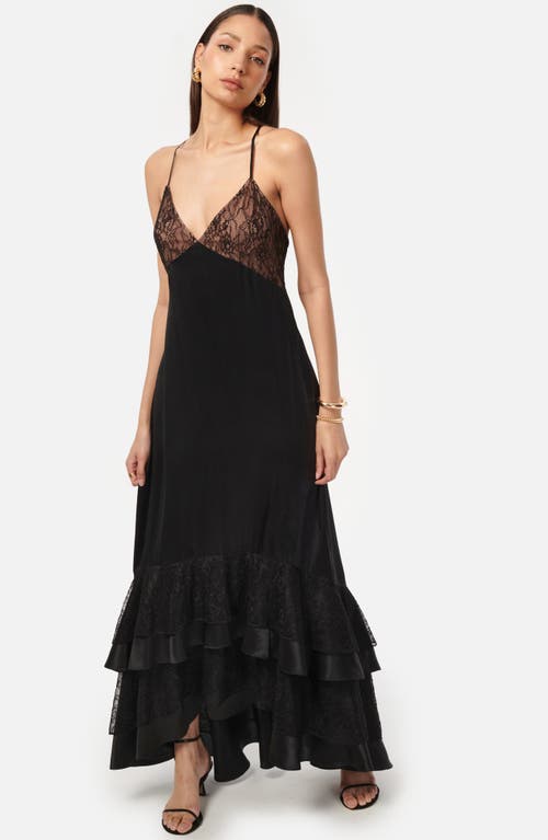 Shop Cami Nyc Seville Lace & Silk Charmeuse Maxi Dress In Black