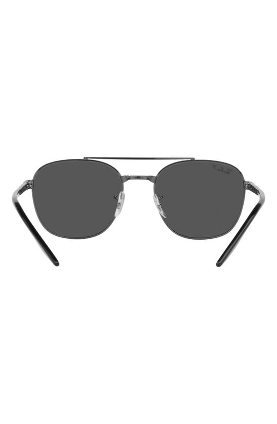 Shop Ray Ban Ray-ban 55mm Polarized Square Sunglasses In Gunmetal