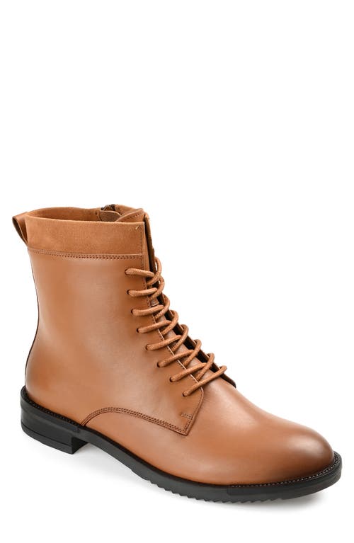 Natara Lace-Up Bootie in Tan