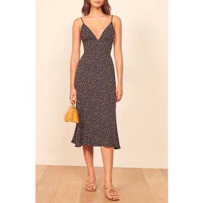 Reformation Dove V-Neck Sundress, Black