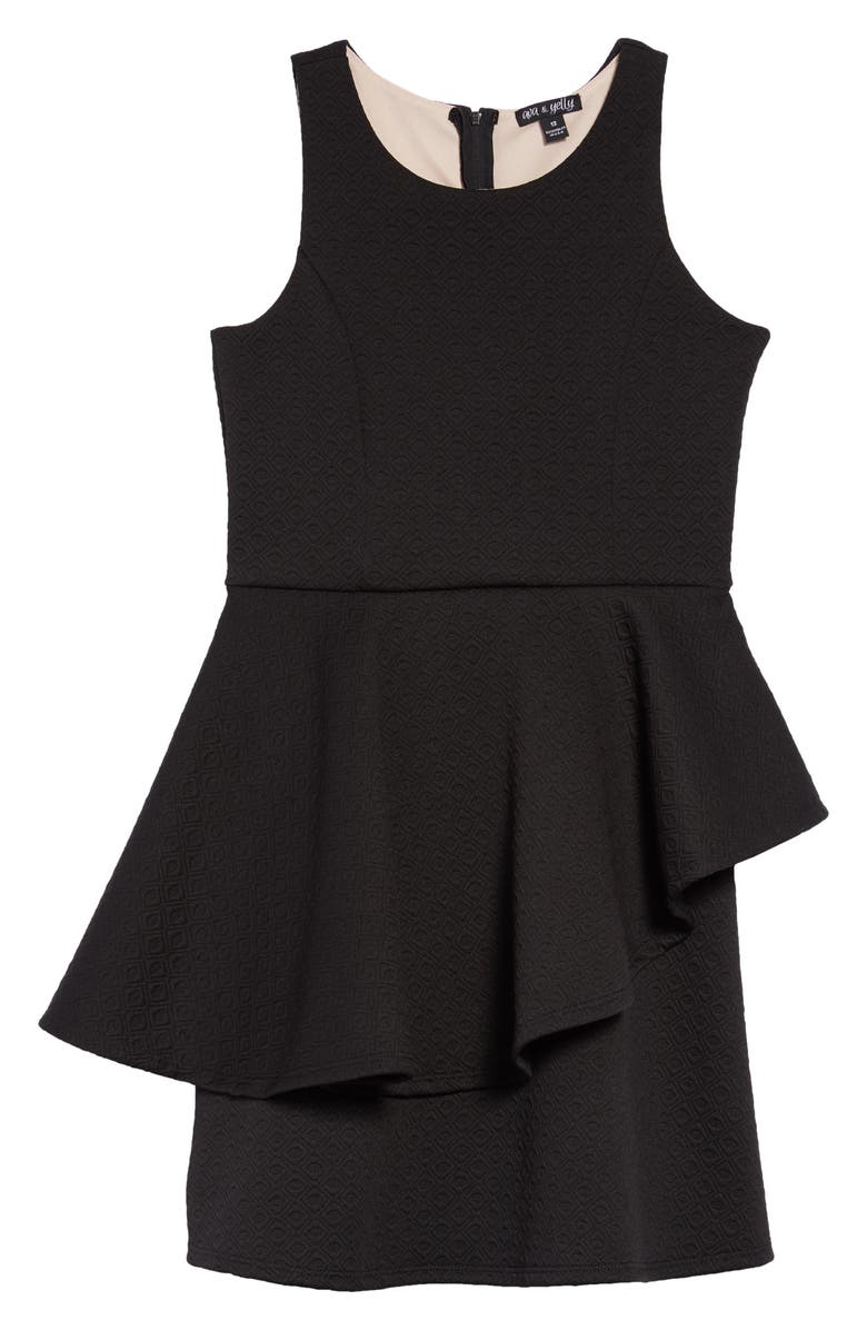 Ava & Yelly Textured Tiered Dress (Big Girls) | Nordstrom