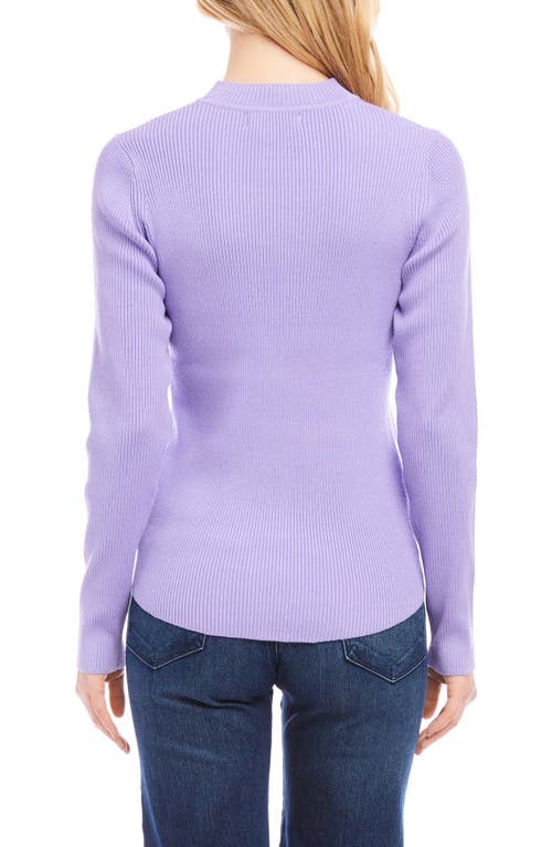 Shop Karen Kane Rib Top In Lavender