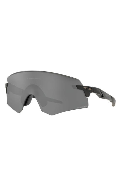 Oakley Encoder 36mm Small Shield Sunglasses In Matte Black/prizm Black