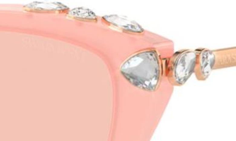 Shop Swarovski 53mm Cat Eye Sunglasses In Opal Pink