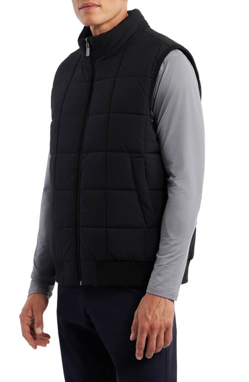 Shop Hunter Stan Reversible Water Repellent Quilted Puffer Vest In Black/black Watch