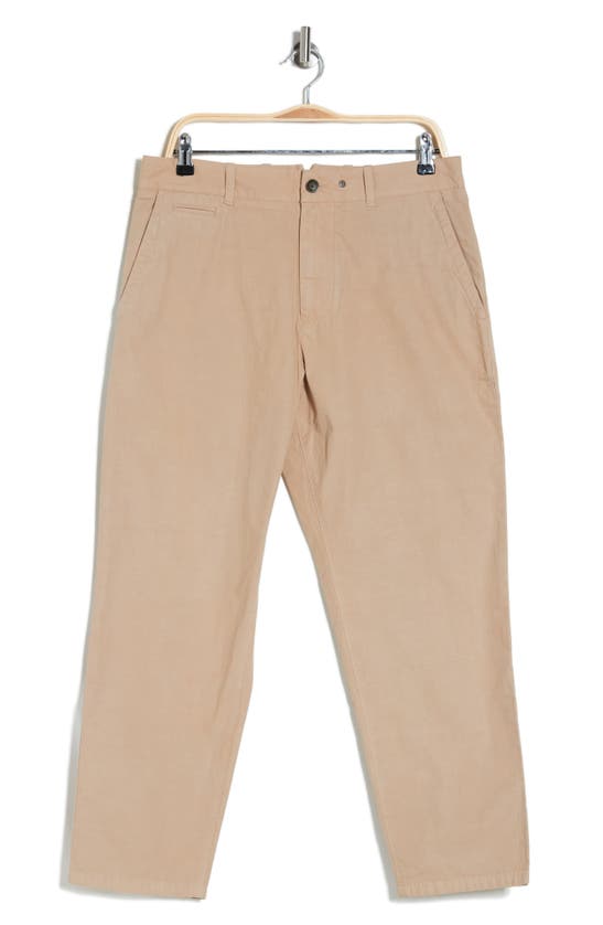 Rag & Bone Beck Crop Peached Cotton Pants In Mink