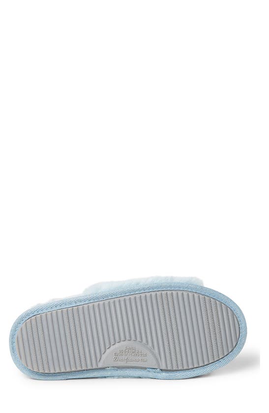 Dearfoams Novelty Faux Fur Bridal Slide In Blue