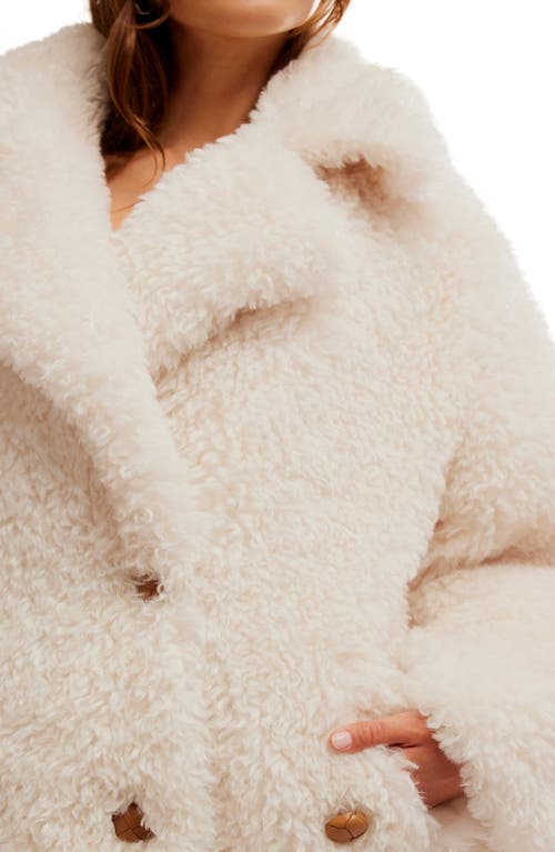 Shop Free People Sophie Faux Fur Peacoat In Blanc De Blanc