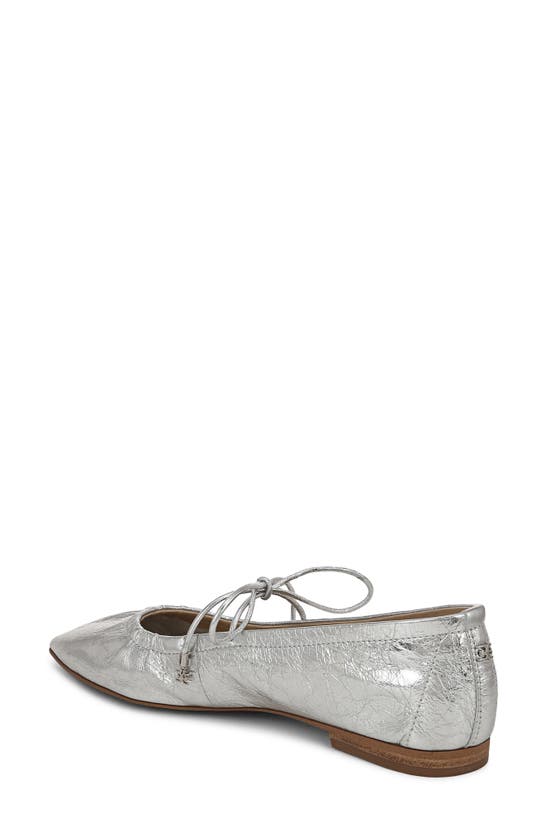 Shop Sam Edelman Bri Mary Jane Pointed Toe Flat In Soft Silver