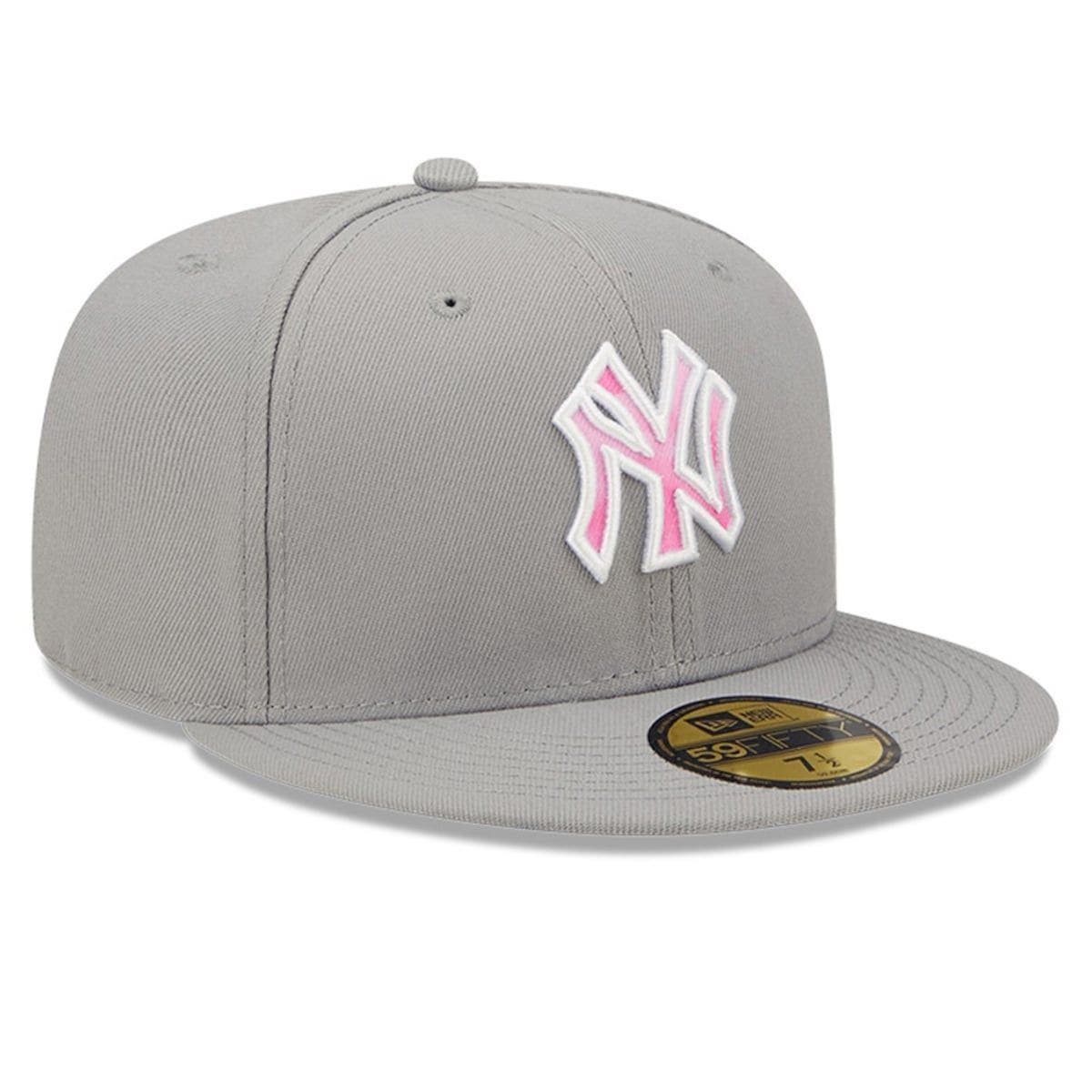 gray yankees fitted hat